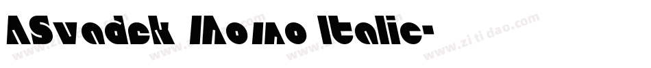 ASvadek Momo Italic字体转换